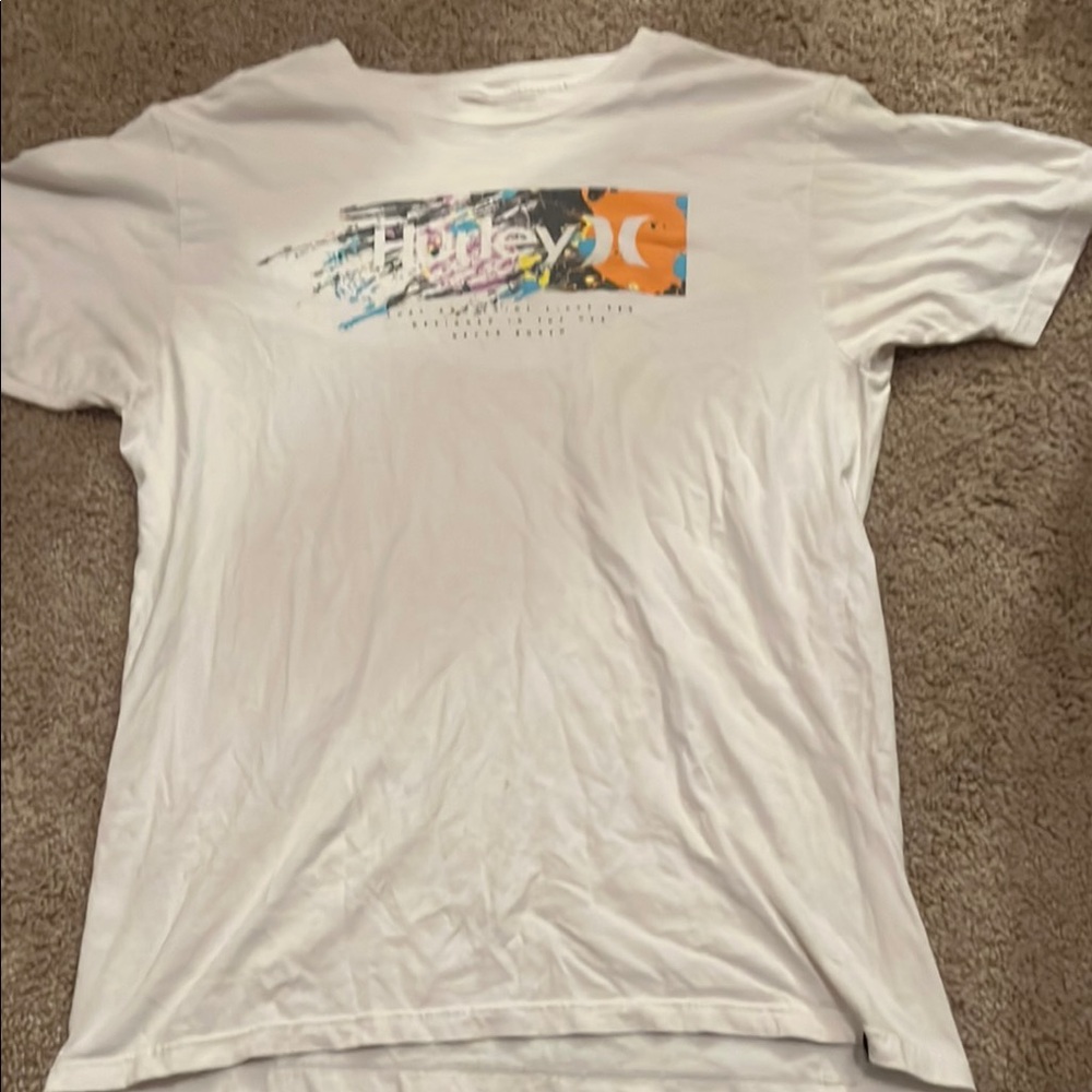 Hurley White Graphic T-Shirt for Men